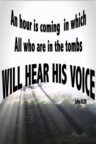 John 5:28 All In The Tombs WIll Hear His Voice (black)